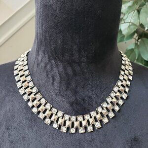 Traci Lynn Silver Camera Ready Collar Necklace Set